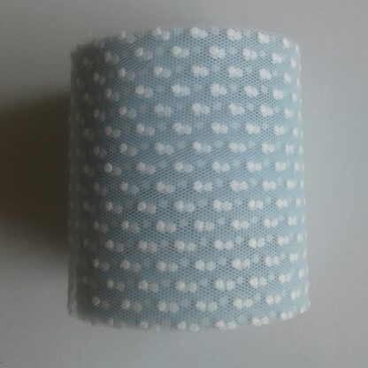 510 - Tulle Azzurro a pois
